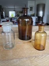 3 Antike Apothekerflaschen 2