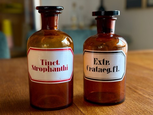 Alte apothekerflaschen - (2, st.)