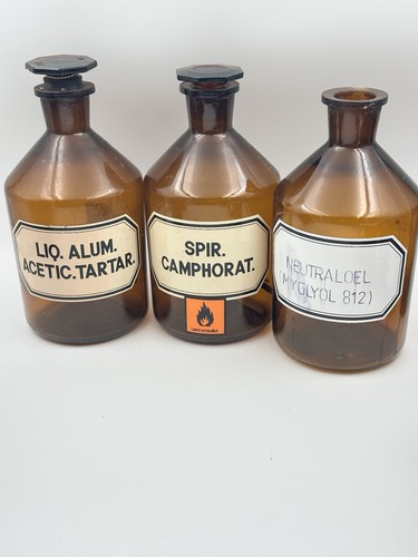 Apothekerflasche braunglas - 3x,