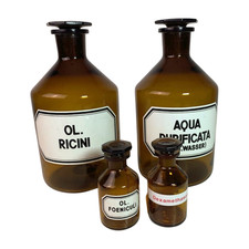 4x Apotheken Apotheker Flasche
