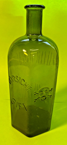Antike apothekerflasche - antike,